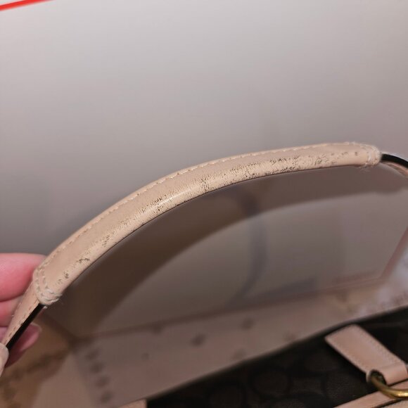 Coach Signature Nancy Stripe Satchel Authentic - Picture 6 of 9